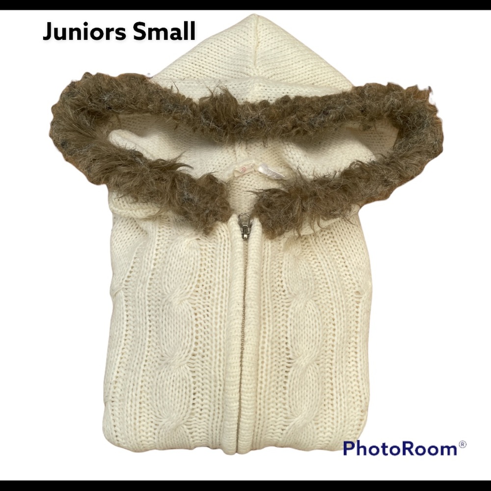 Unknown brand, size small off white hooded sweater